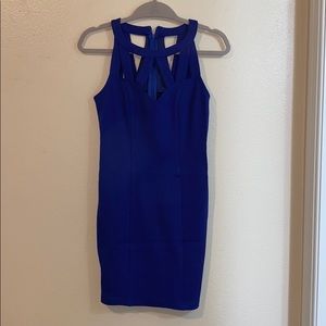 Royal blue bodycon dress